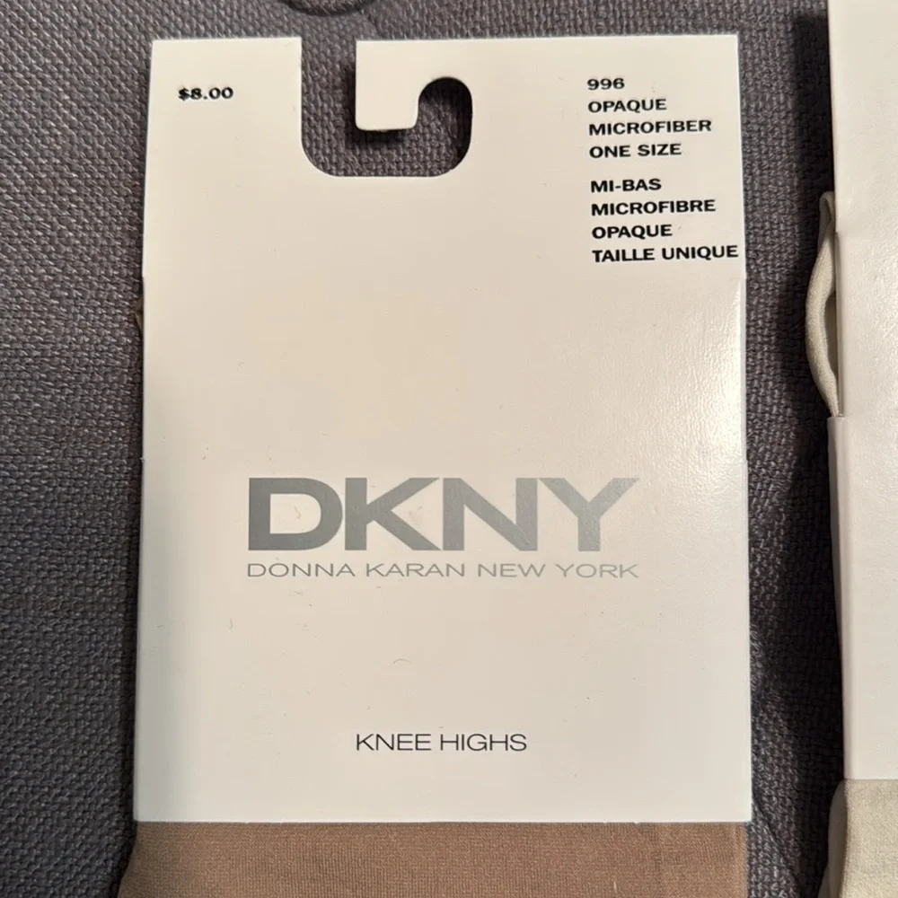 New with tags 3 pairs of DKNY knee highs one size